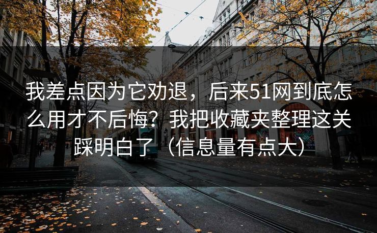 我差点因为它劝退，后来51网到底怎么用才不后悔？我把收藏夹整理这关踩明白了（信息量有点大）